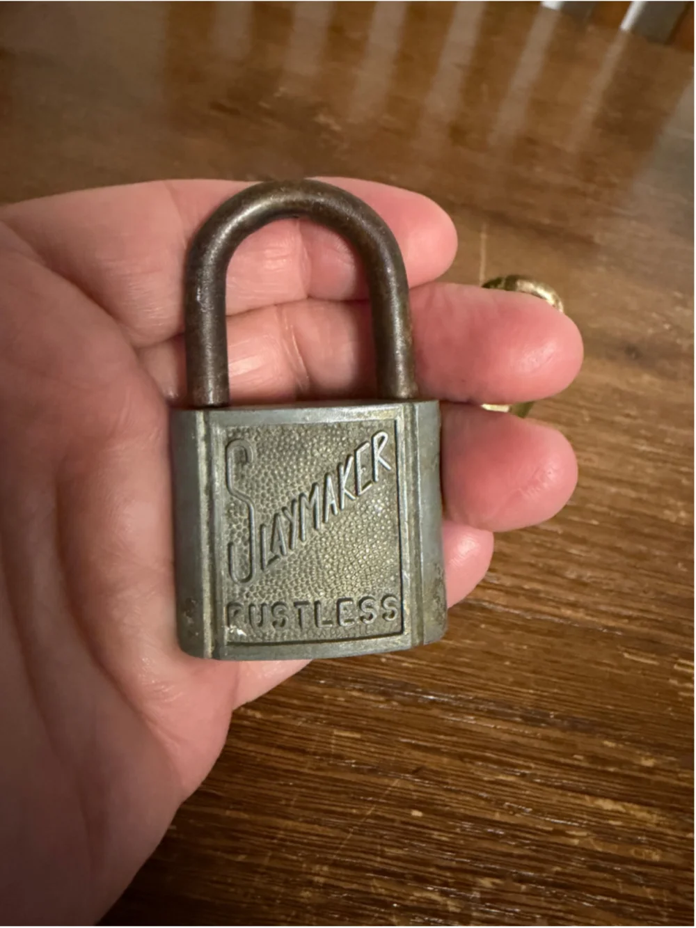 Vintage Padlock Lot Slaymaker Rustless Made in USA S Super Brass Padlock Antique